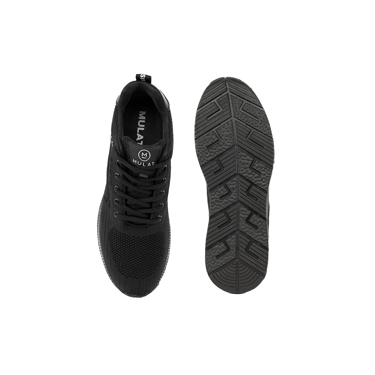 Mulat Ultraplex Sneakers Voll Schwarz (6 cm HÖHEN-BOOST)