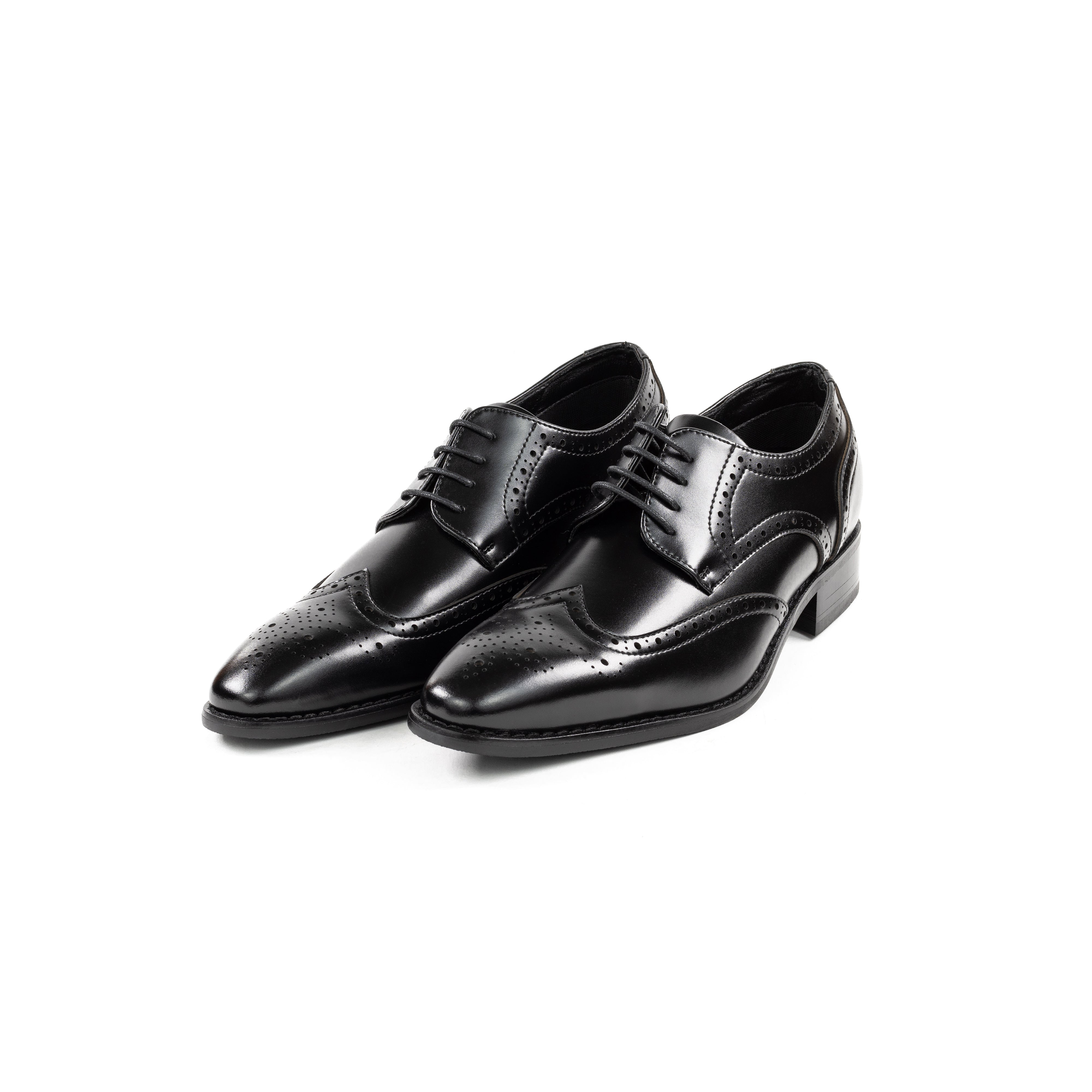 Oxford Brogues Schwarz (6.3 zm Höhen-Boost)