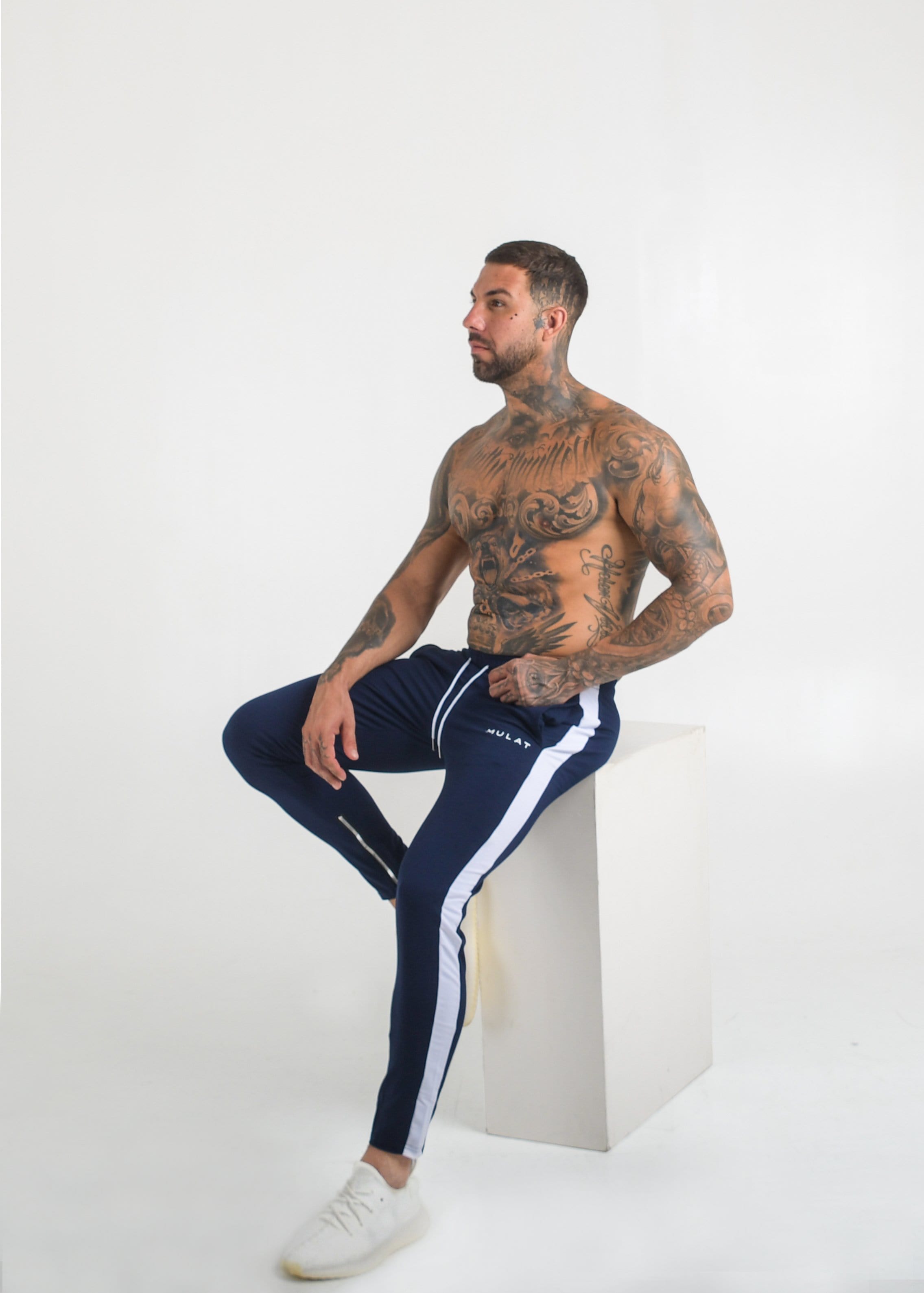 Mulat Mulat Essentials Gym Pants - Navy 