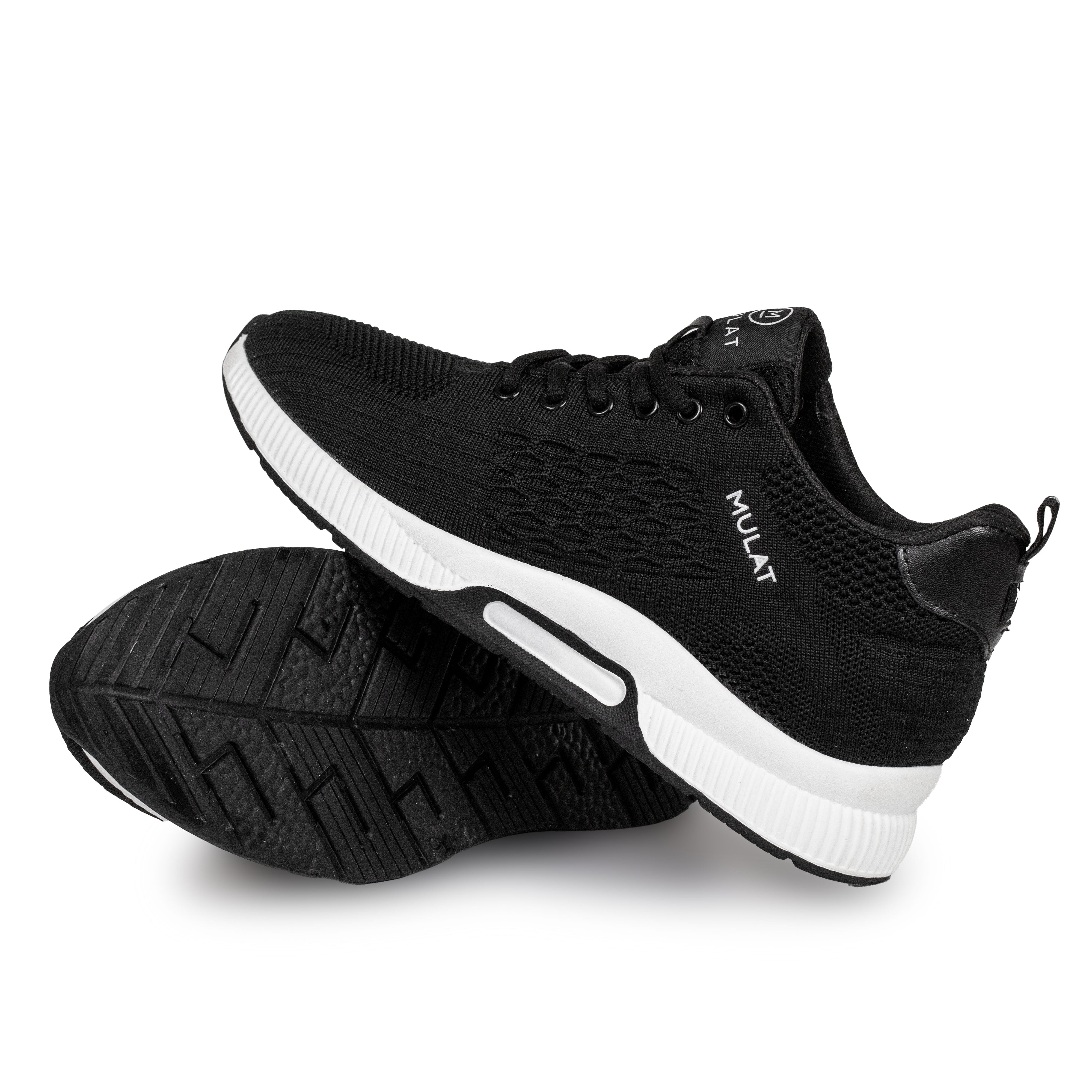 MULAT ULTRAPLEX SNEAKERS SCHWARZ (6 cm HÖHEN-BOOST)