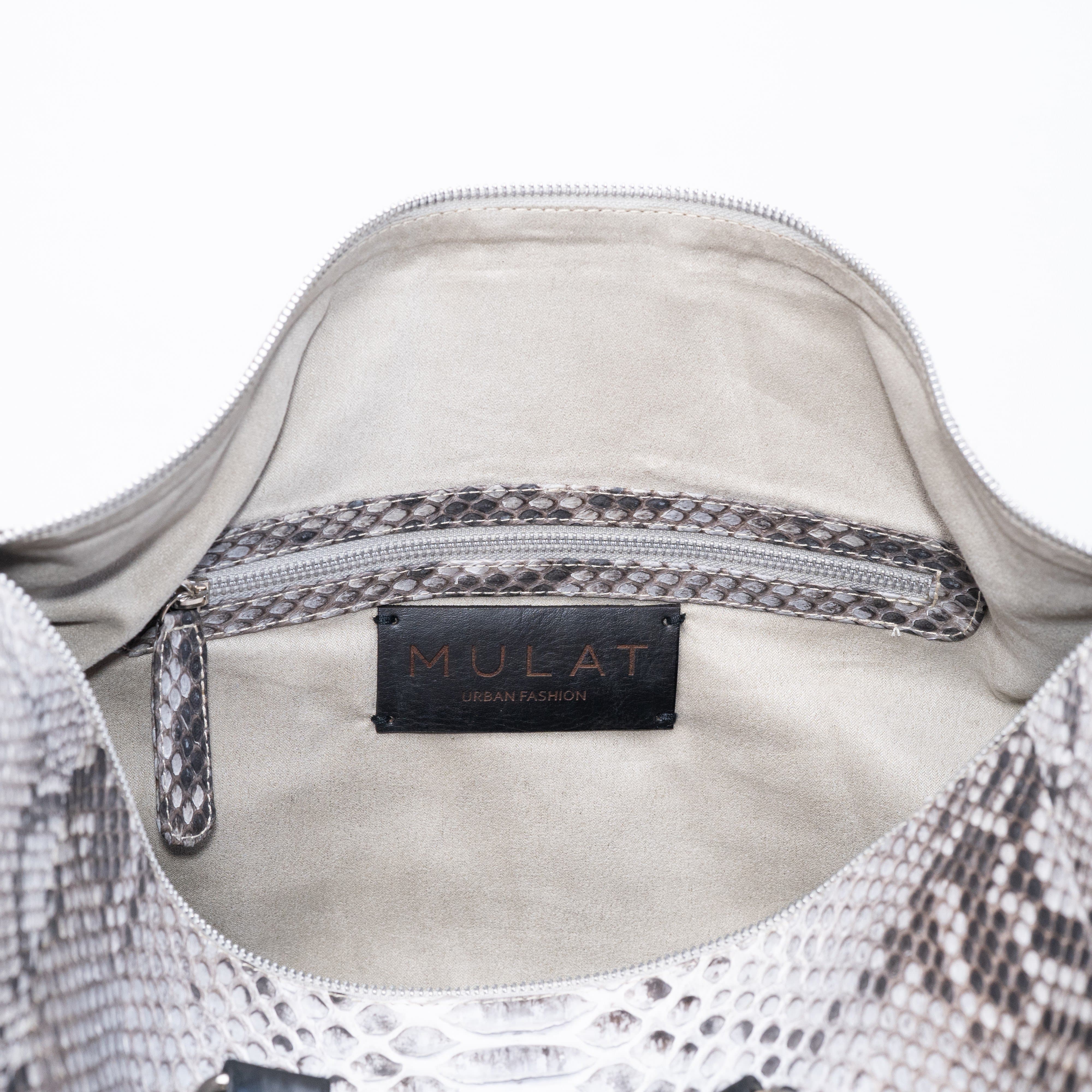 Mulat MULAT White Python Duffel Bag 