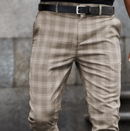 Mulat Zino Plaid Trousers - Beige Checkered 